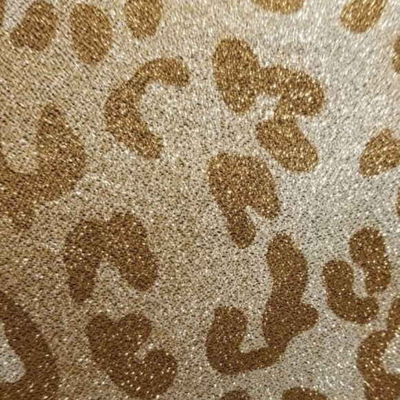 VINTAGE METALLIC CHEETAH PURSE GOLD SPARKLY LEOPARD ANIMAL PRINT Y2K GRUNGE PUNK - Picture 6 of 9